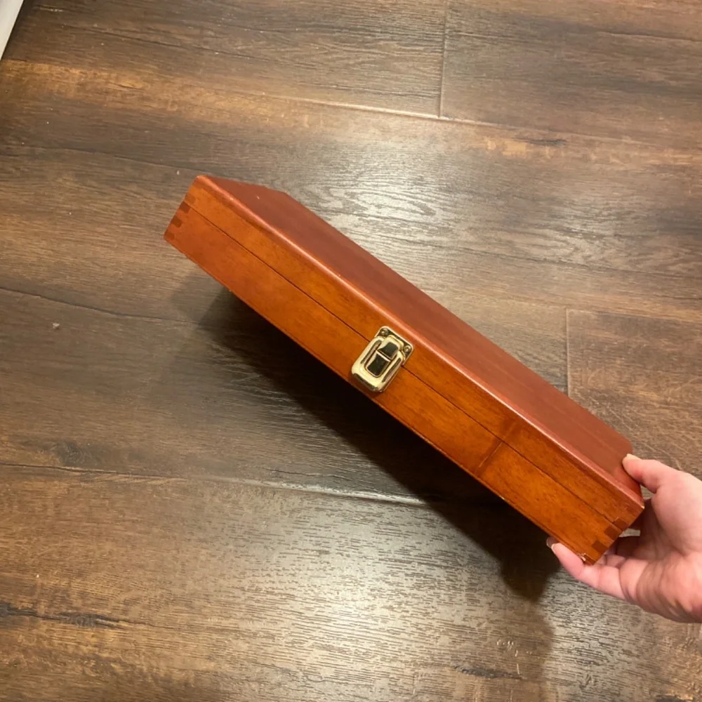 HOPPE’S GUN CLEANING KIT WOODEN STORAGE BOX CHEST